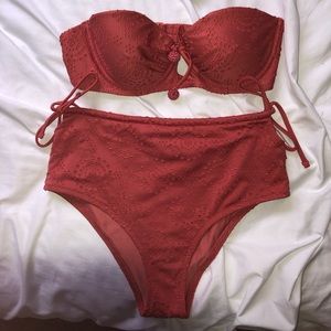 Peach Crochet Bikini